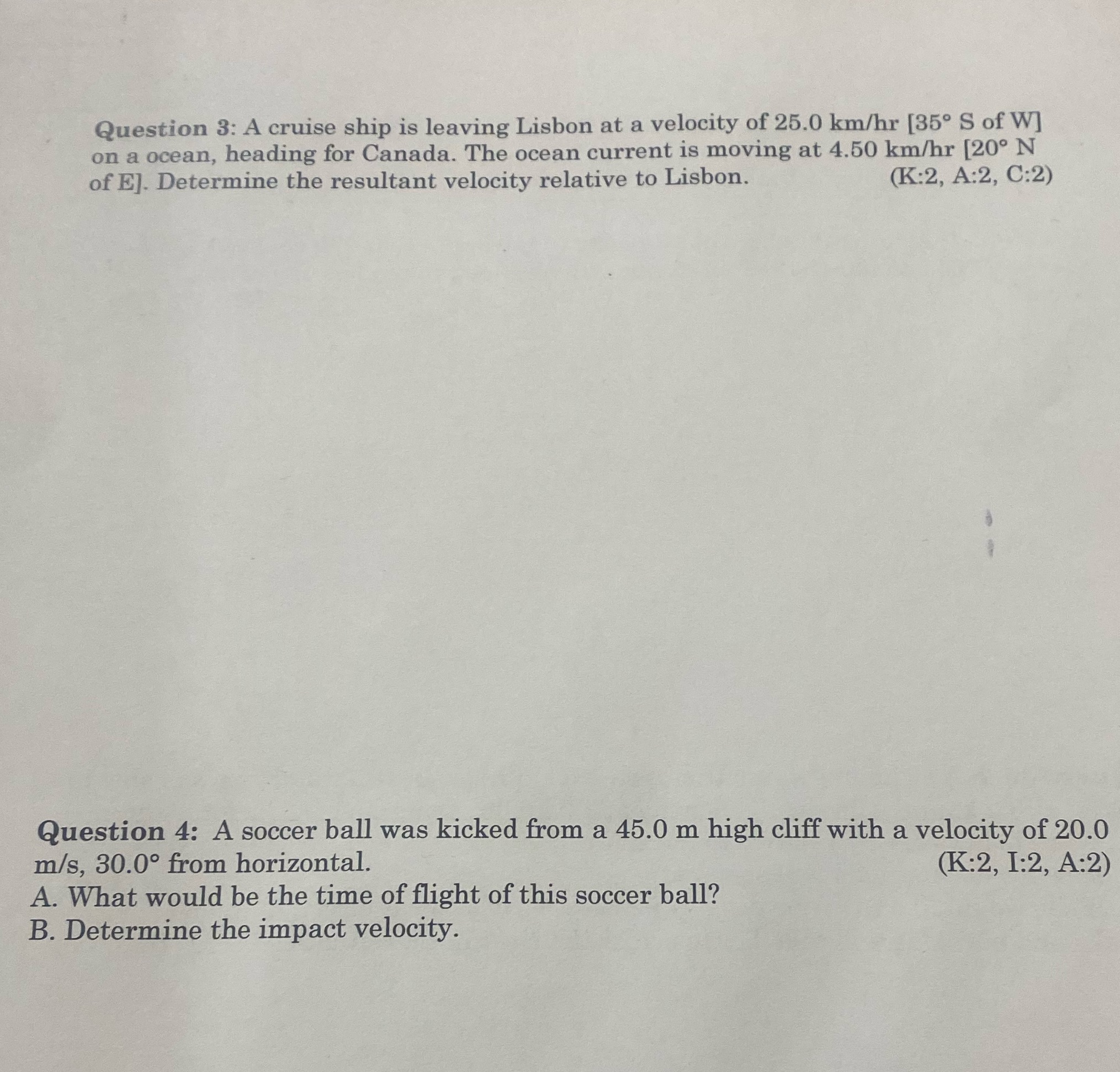 Please solve it as soon as possible Question 3: A cruise ship