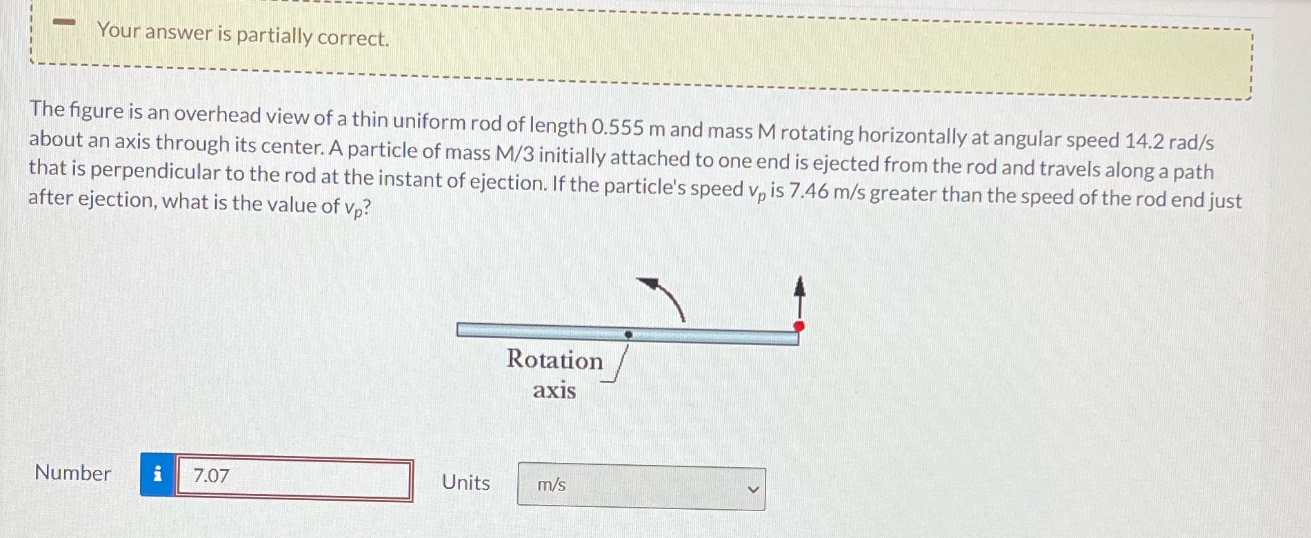 7.07 is incorrect Your answer is partially correct. The figure is an