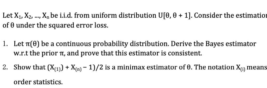 I need proving with the prior given Let X1, X2, ..., XI.