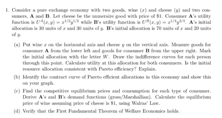 and given by Wa(Xarya) = min(xa. yal while Brenda's utility is linear