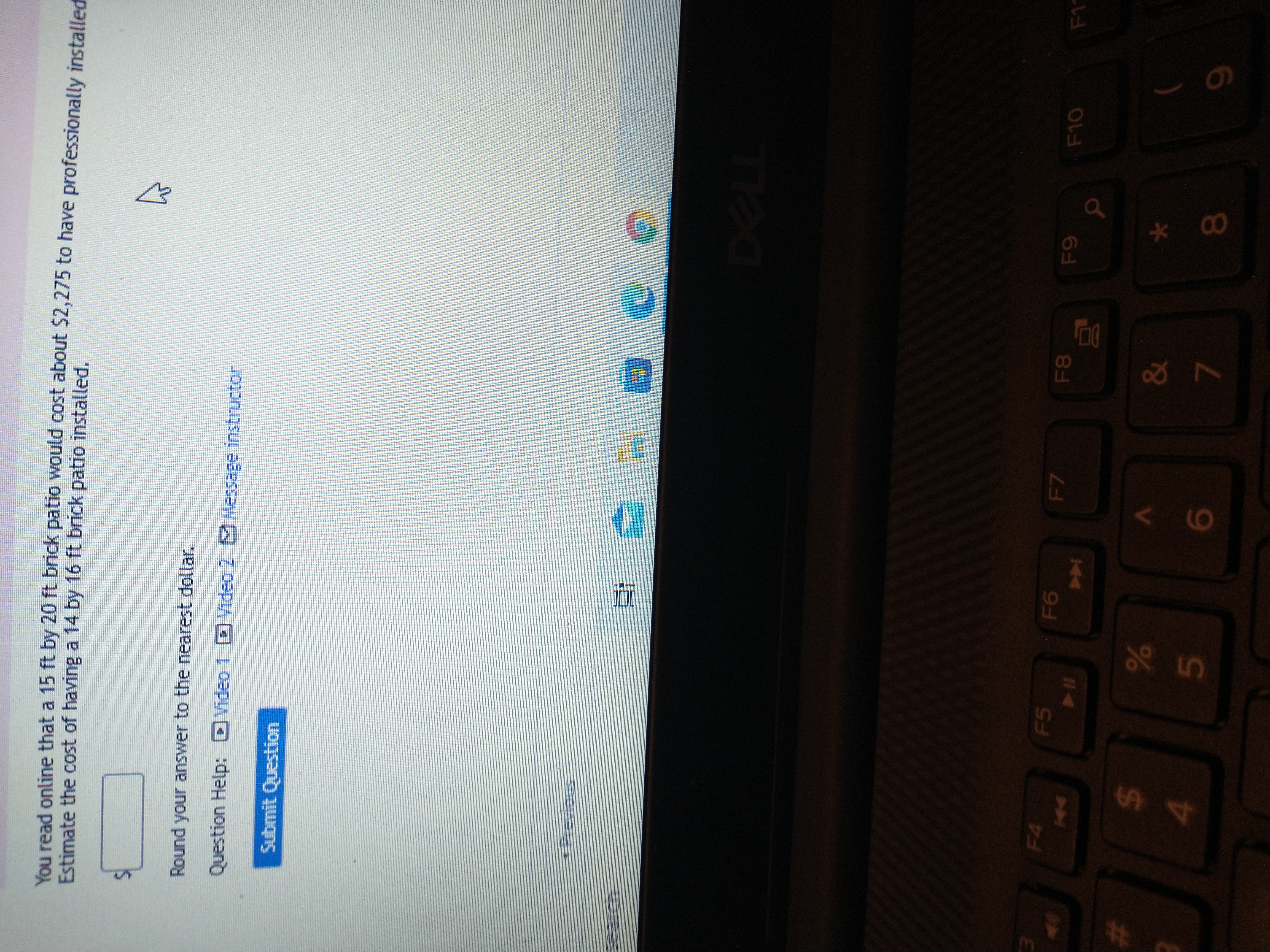 You read online that a 15 ft by 20 ft brick