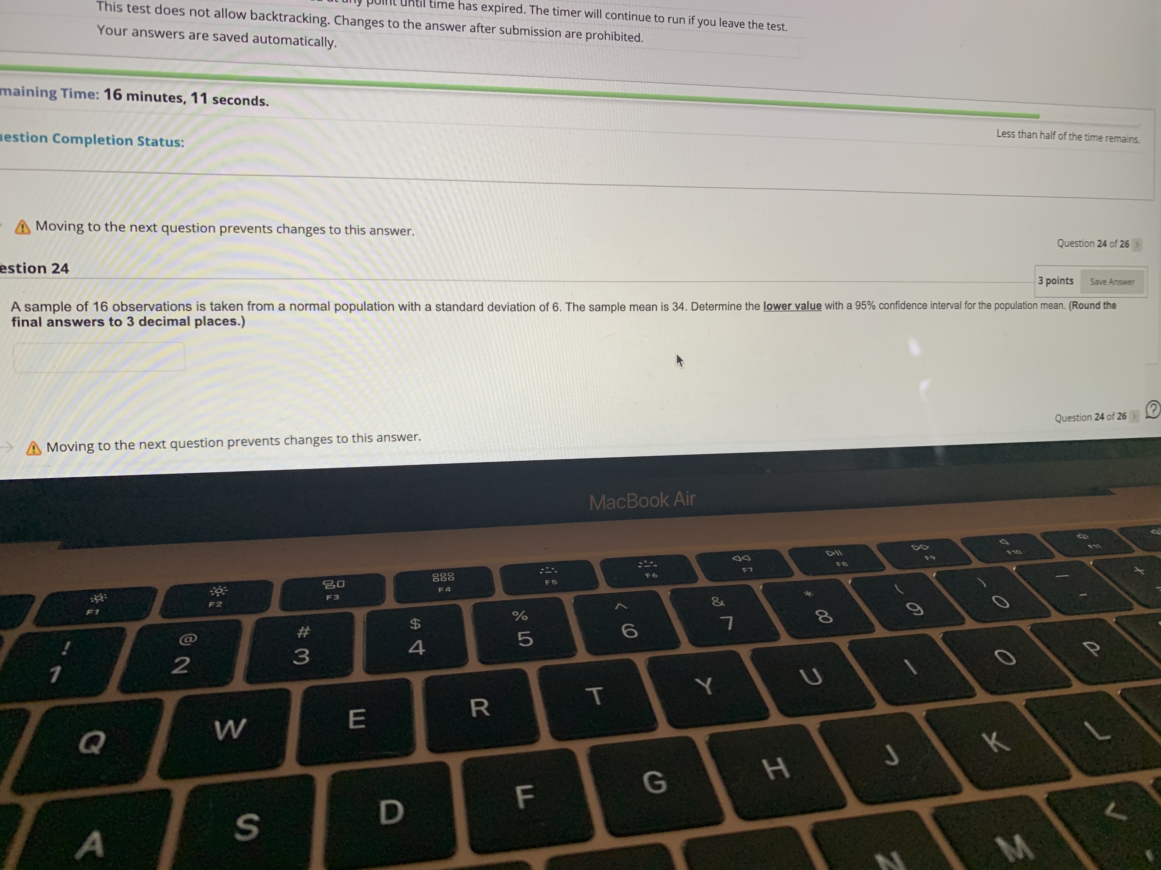 time has expired. The timer will continue to run if you