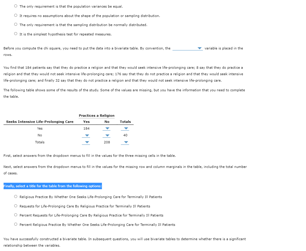 in the Phelps study. You collect a sample of 400 terminally ill