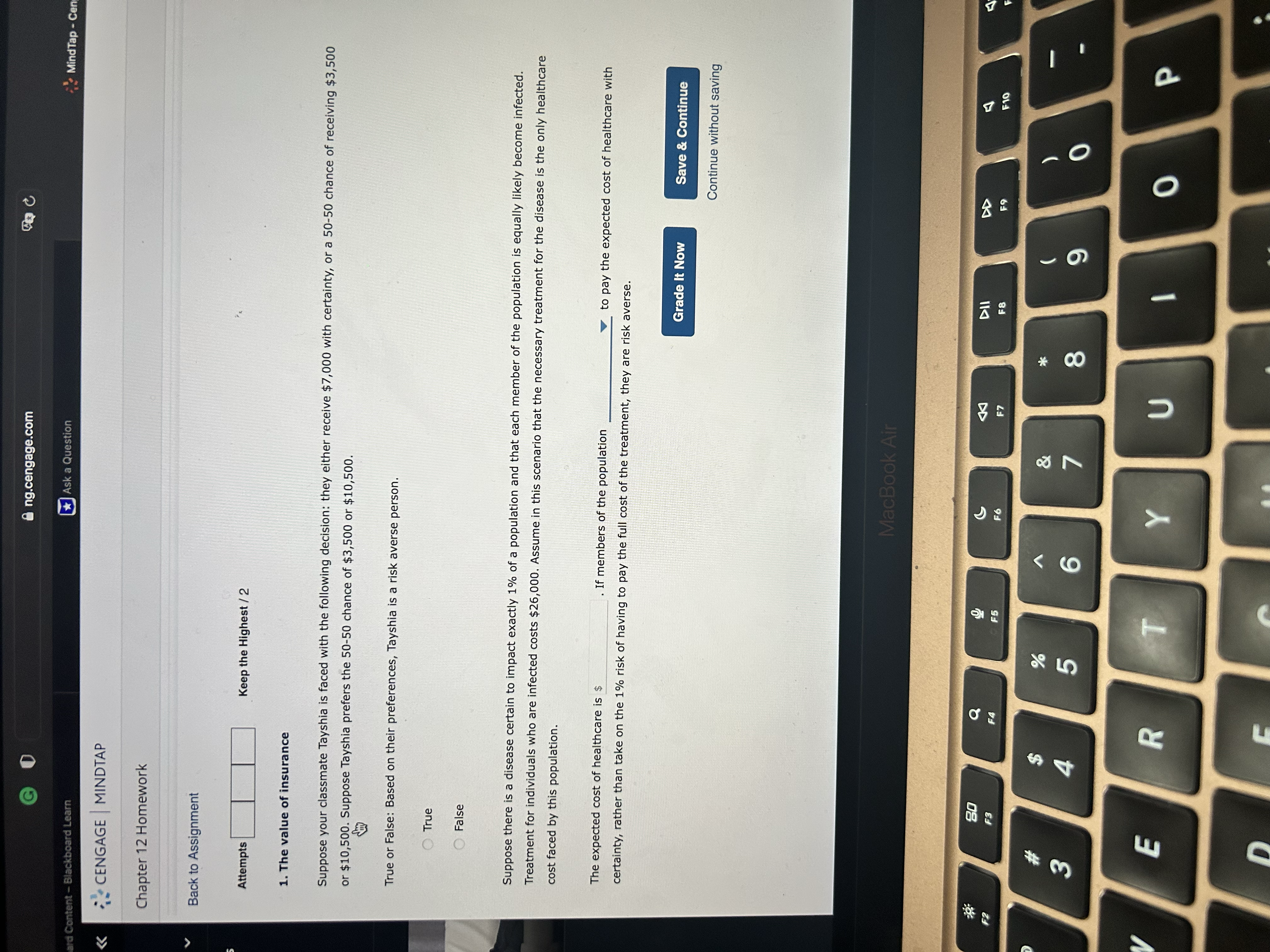 2 2. Imperfections in the health insurance market Suppose Sean pays a