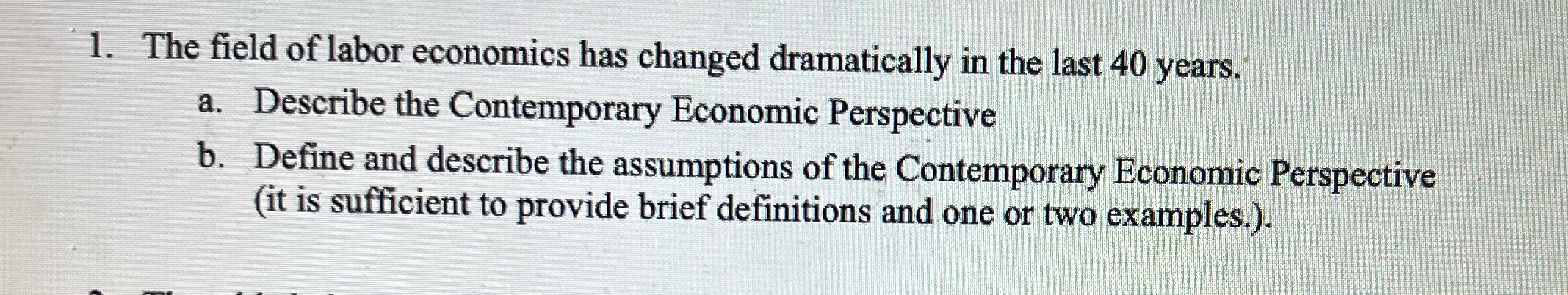 I need help with the Answer to both A and B Question