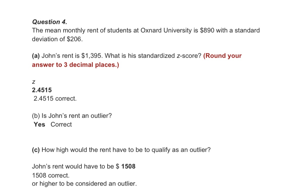 Please explain how to arrive at the answer for Question 4c? How