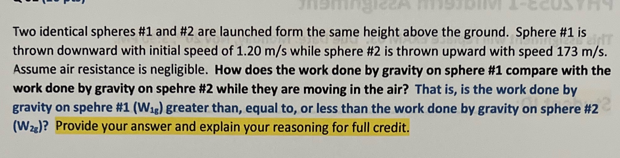 Please explain in the most simplest way Two identical spheres #1 and