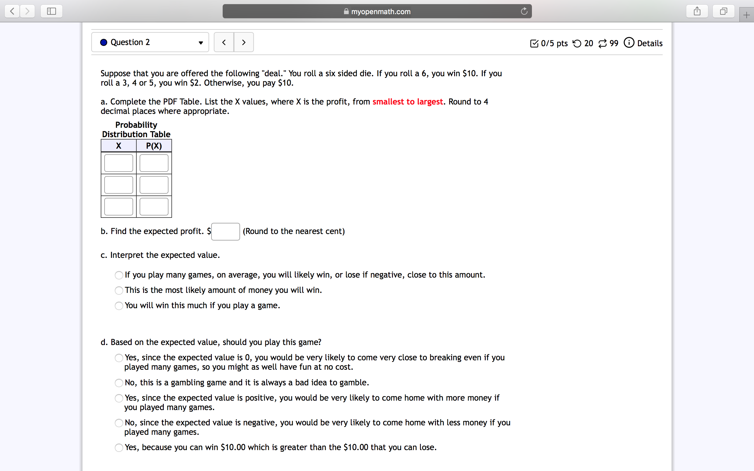 following probability distribution table: Probabilit Distribution Table Question Help: [2] Written Example