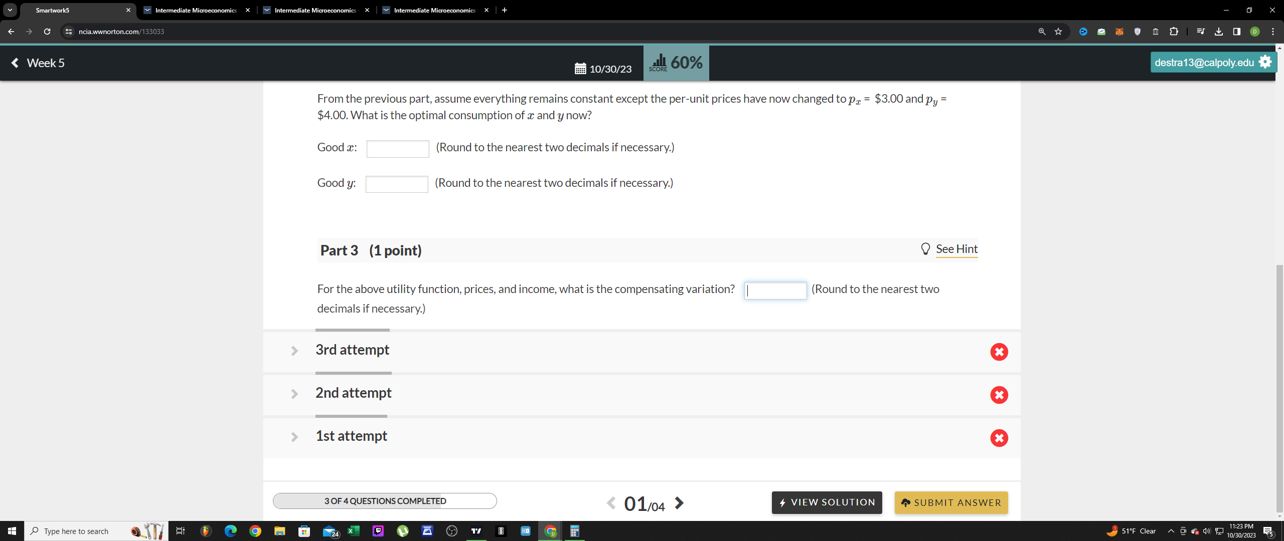 ncia.wwnorton.com/133033 VIEW SOLUTION SUBMIT ANSWER Type here to search 24 X 11:23