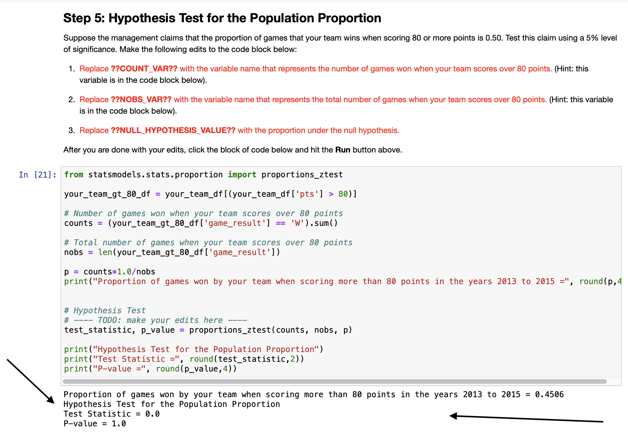 the data set from a CSV file. It also selects the Assigned