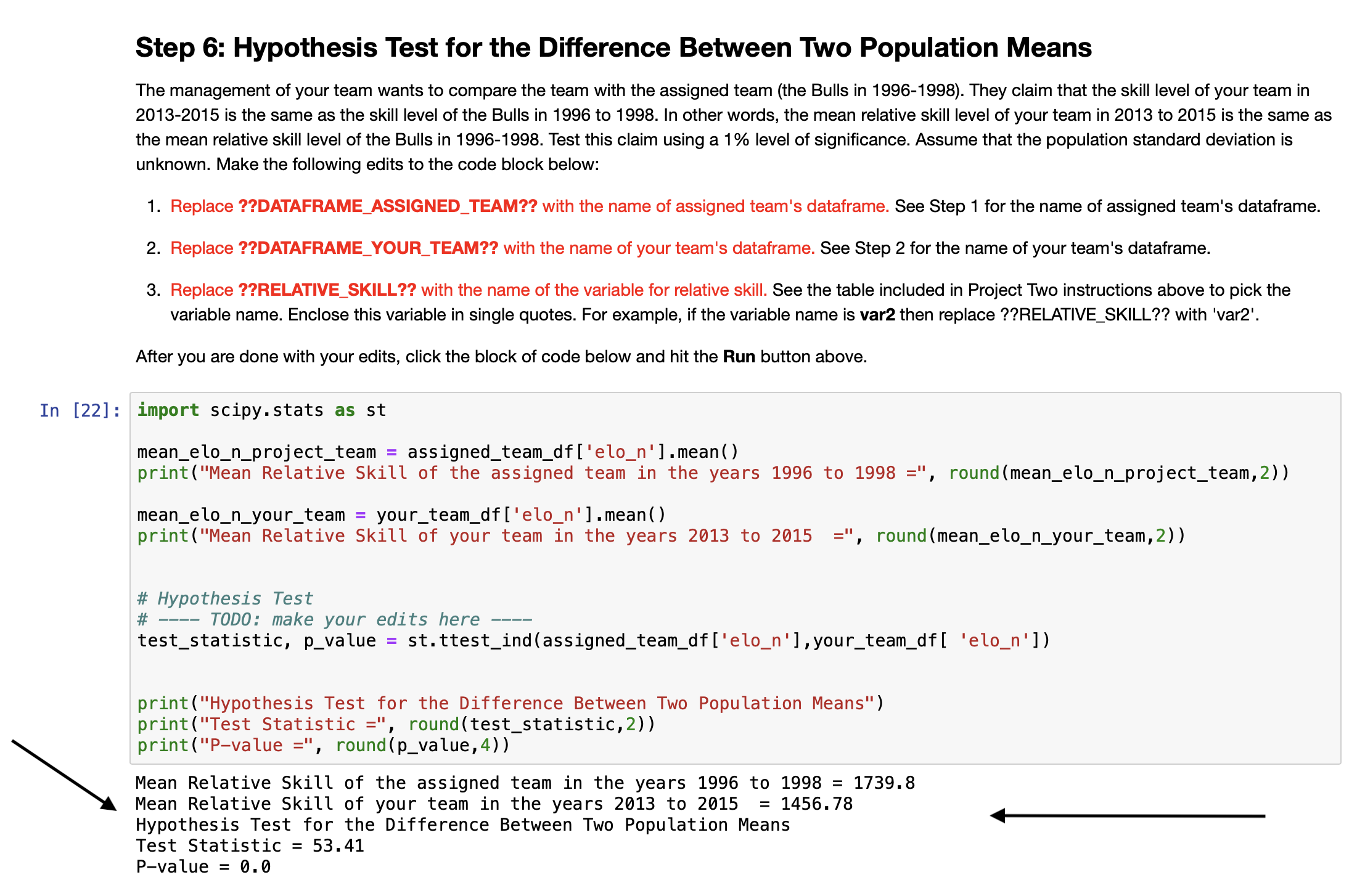 Team for this analysis. Do not make any changes to the code