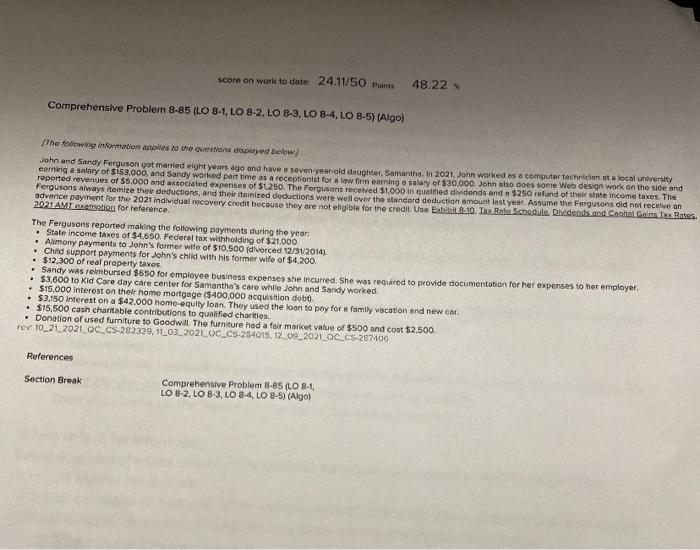 Please use the informations above to answer the following data. score on