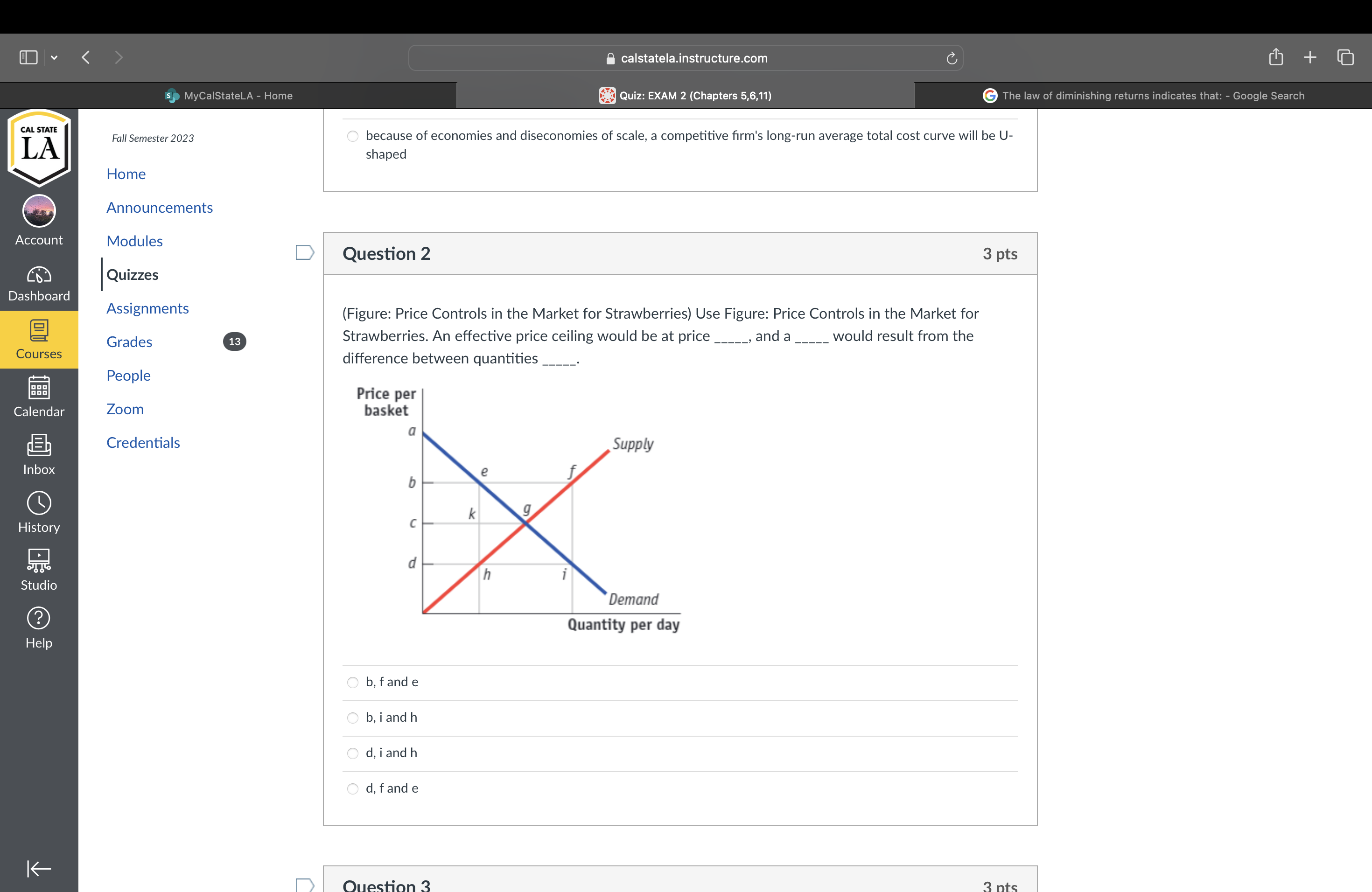 History Studio Help a calstatela.instructure.com Quiz: EXAM 2 (Chapters EXAM 2 (Chapters