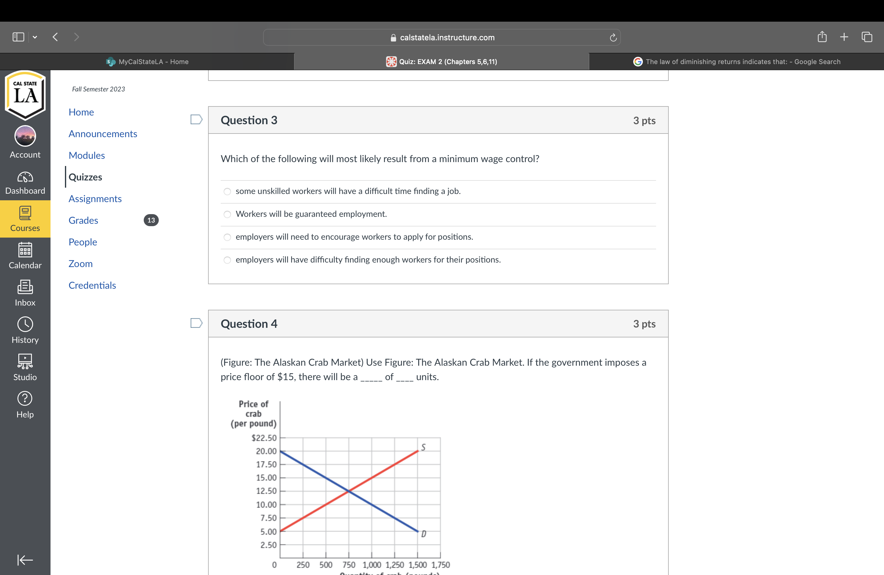 The law of diminishing returns indicates that: - Google Search Fall Semester