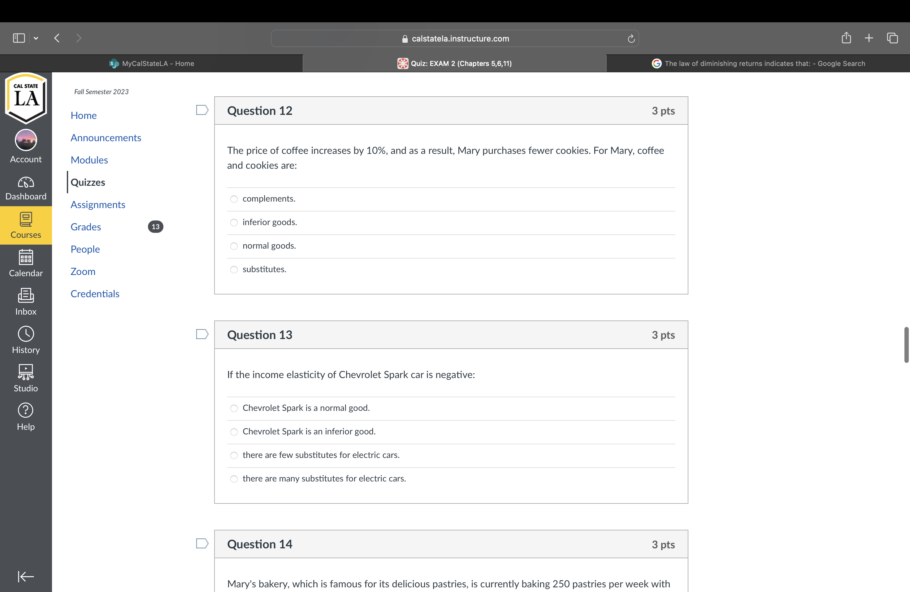 sitting. There are 19 multiple-choice and 3 essay-type questions in this exam.