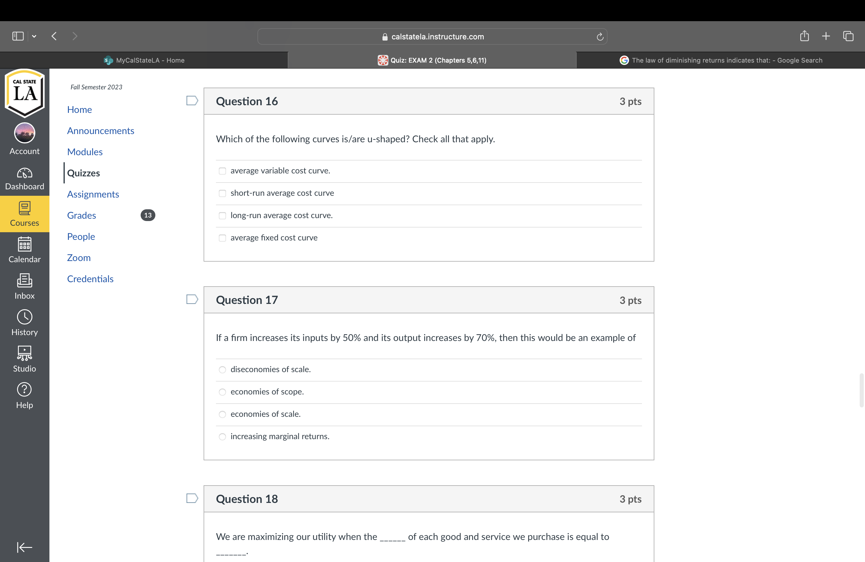 to complete the exam. The essay-type questions will be manually graded by