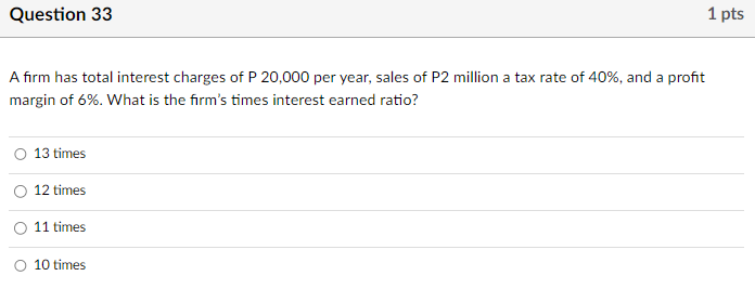 1 pts Given the following data for total sales: 2016 - P50,000;