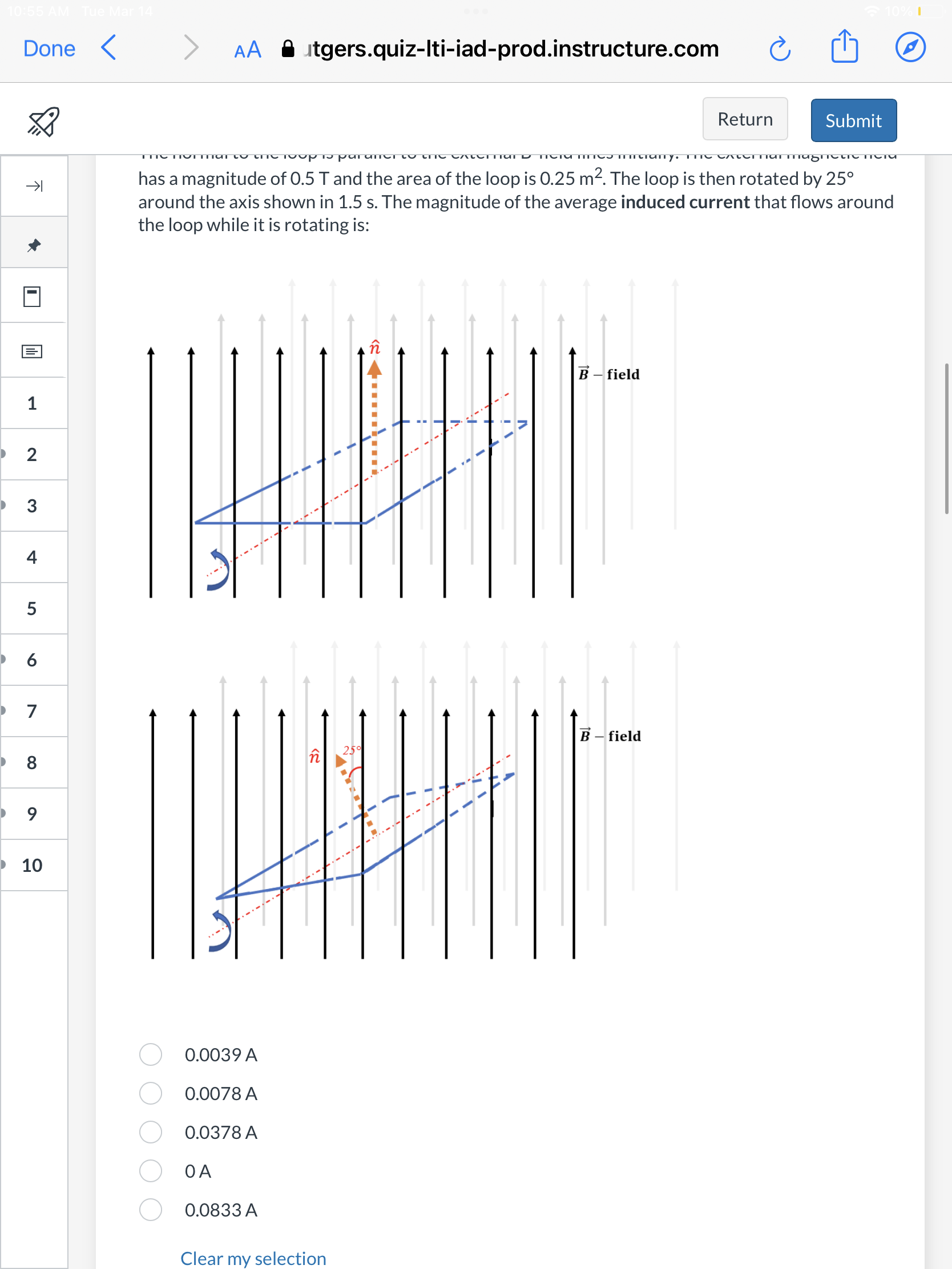  Done > AA & itgers.quiz-Iti-iad-prod.instructure.com C Return Submit -7 1 has
