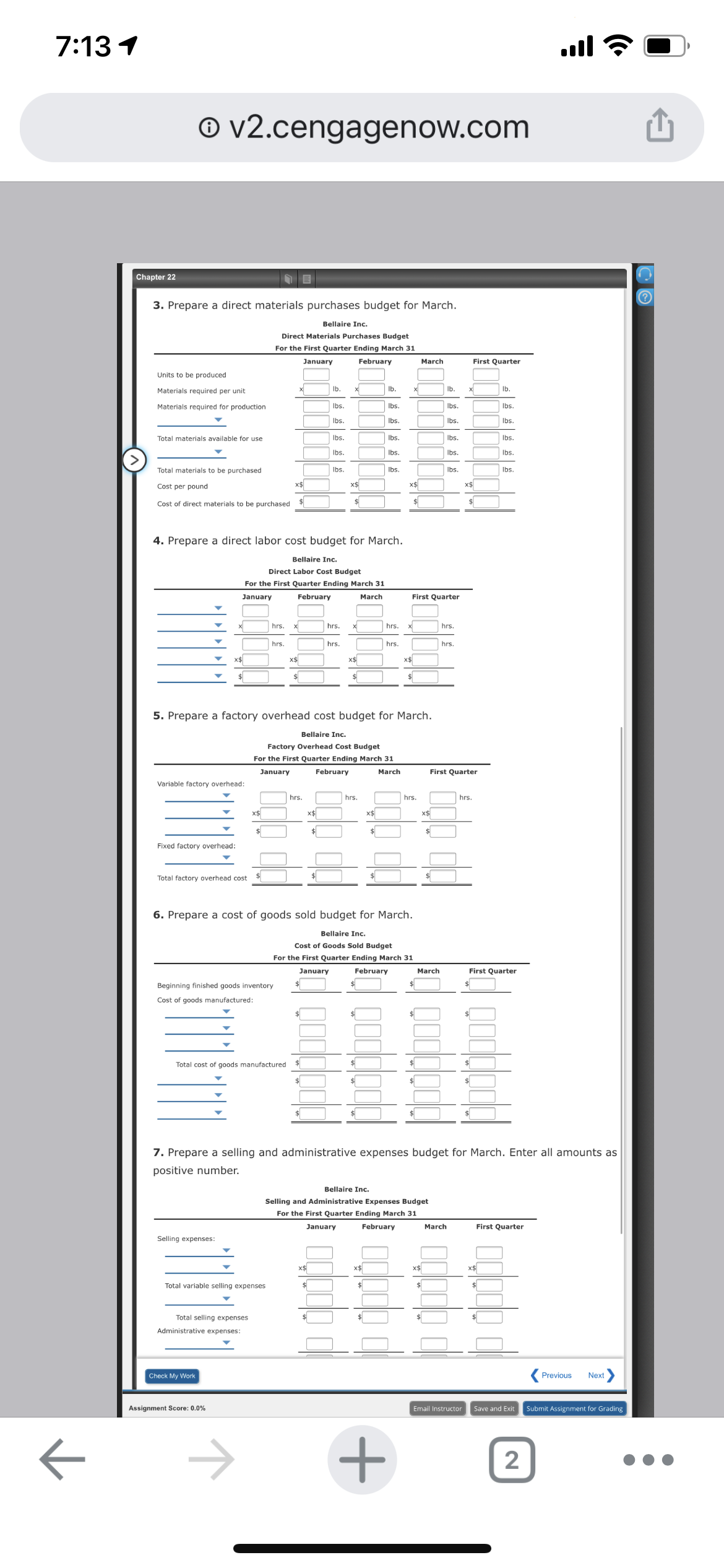I need help with this question?? 7:13 1 v2.cengagenow.com Chapter 22 O