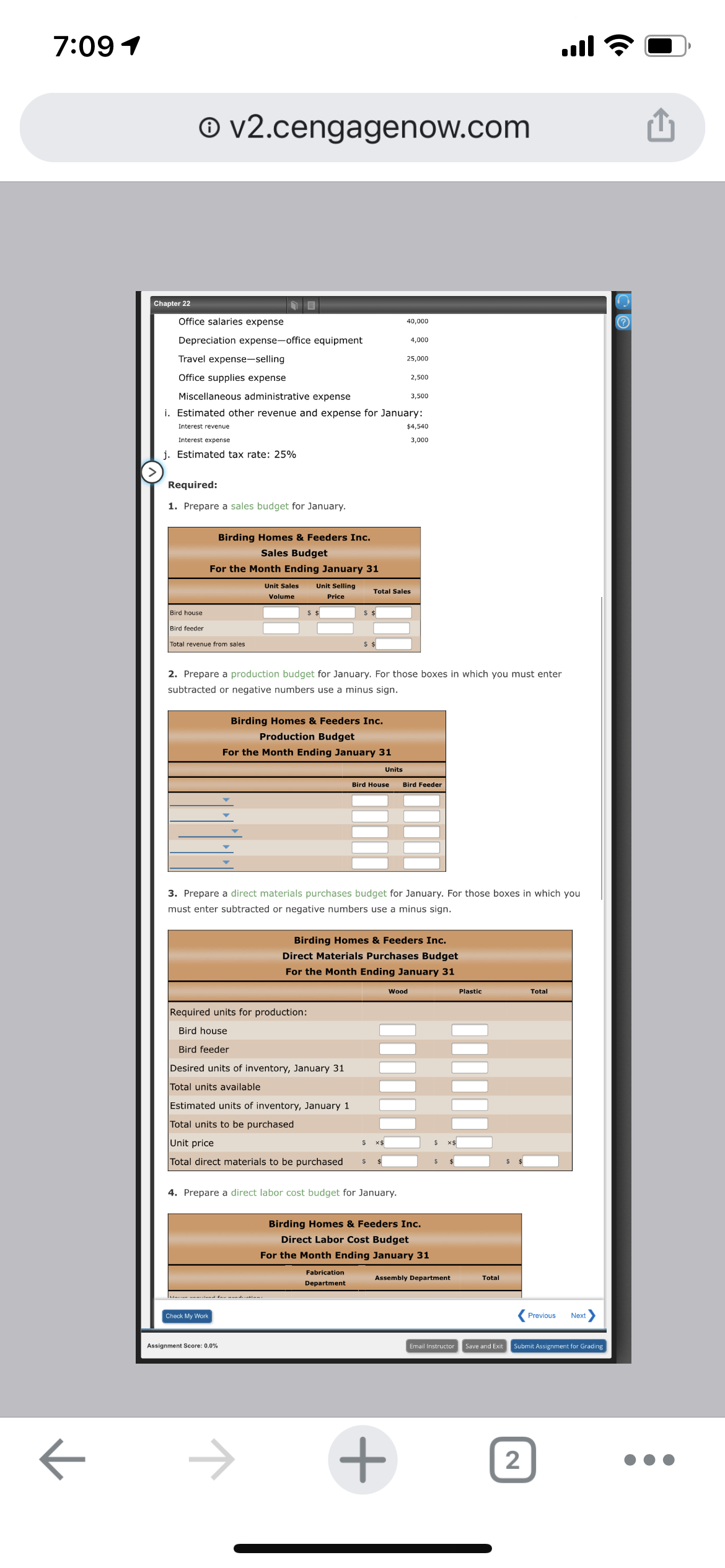 I need help with this long question?? 7:091 v2.cengagenow.com Chapter 22 O