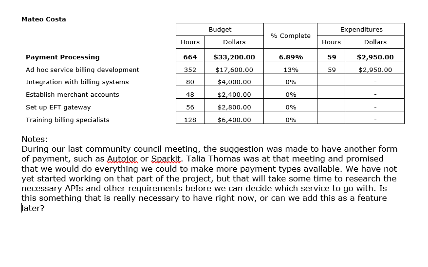 will use this portal to make payments toward recurring costs for utilities