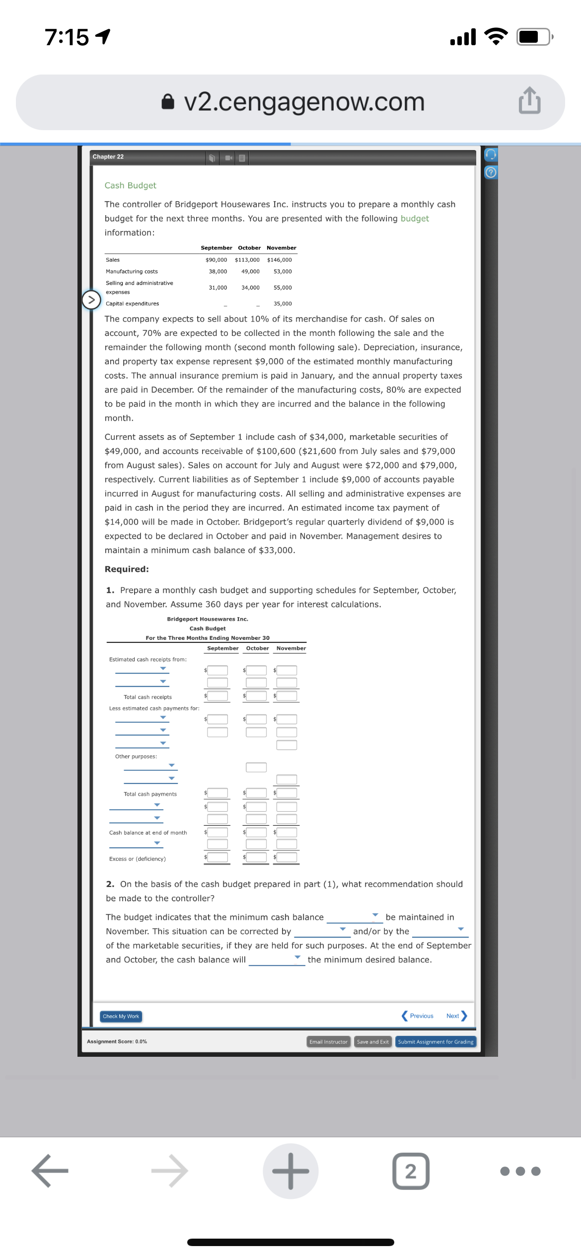 I need help with this question?? 7:15 1 v2.cengagenow.com Chapter 22 O