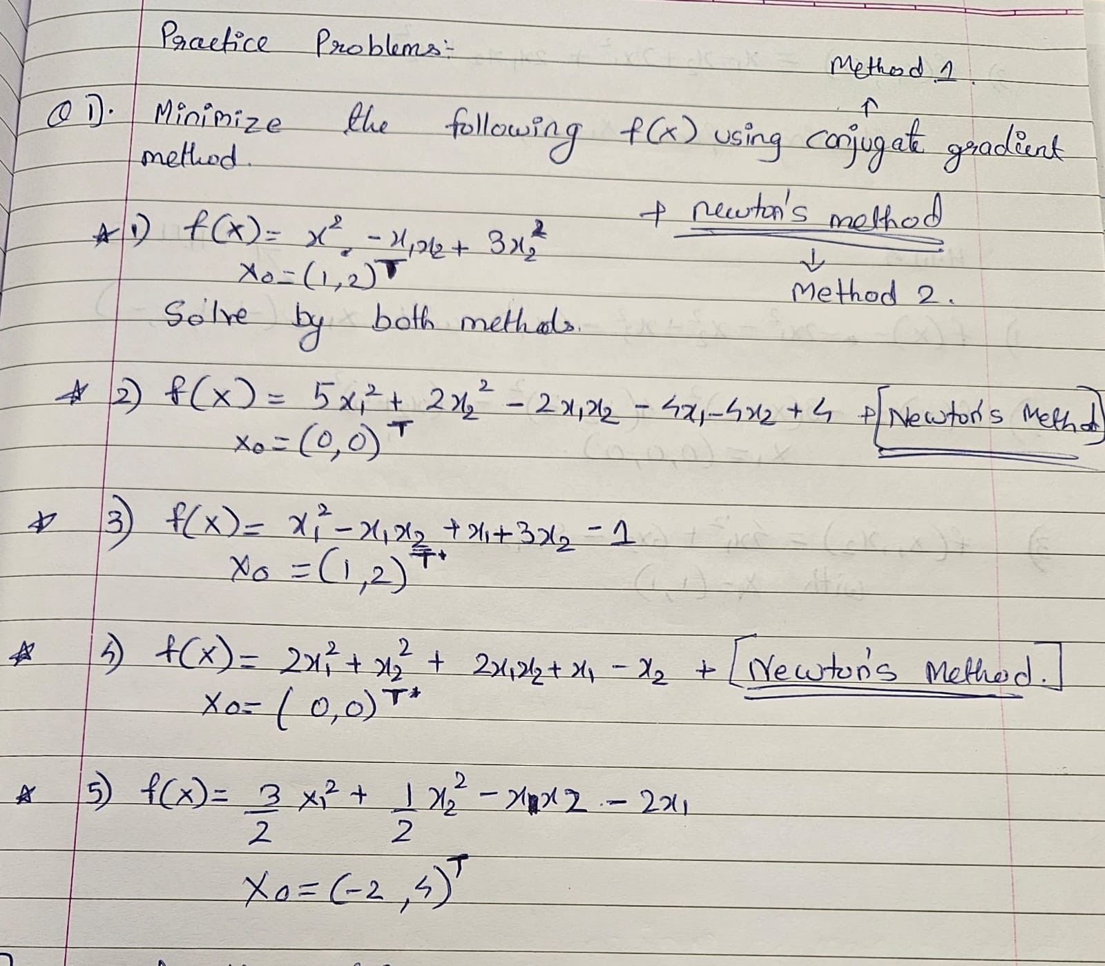  Practice Problems : method 1 | Minimize the following f (x