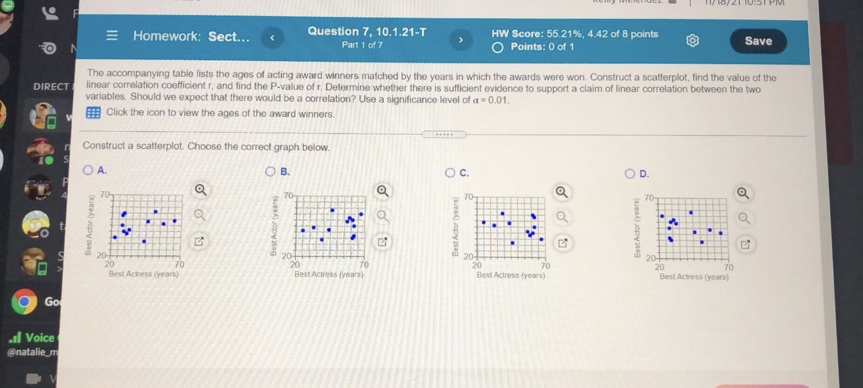 What is the correlation , critical values , step by step ,