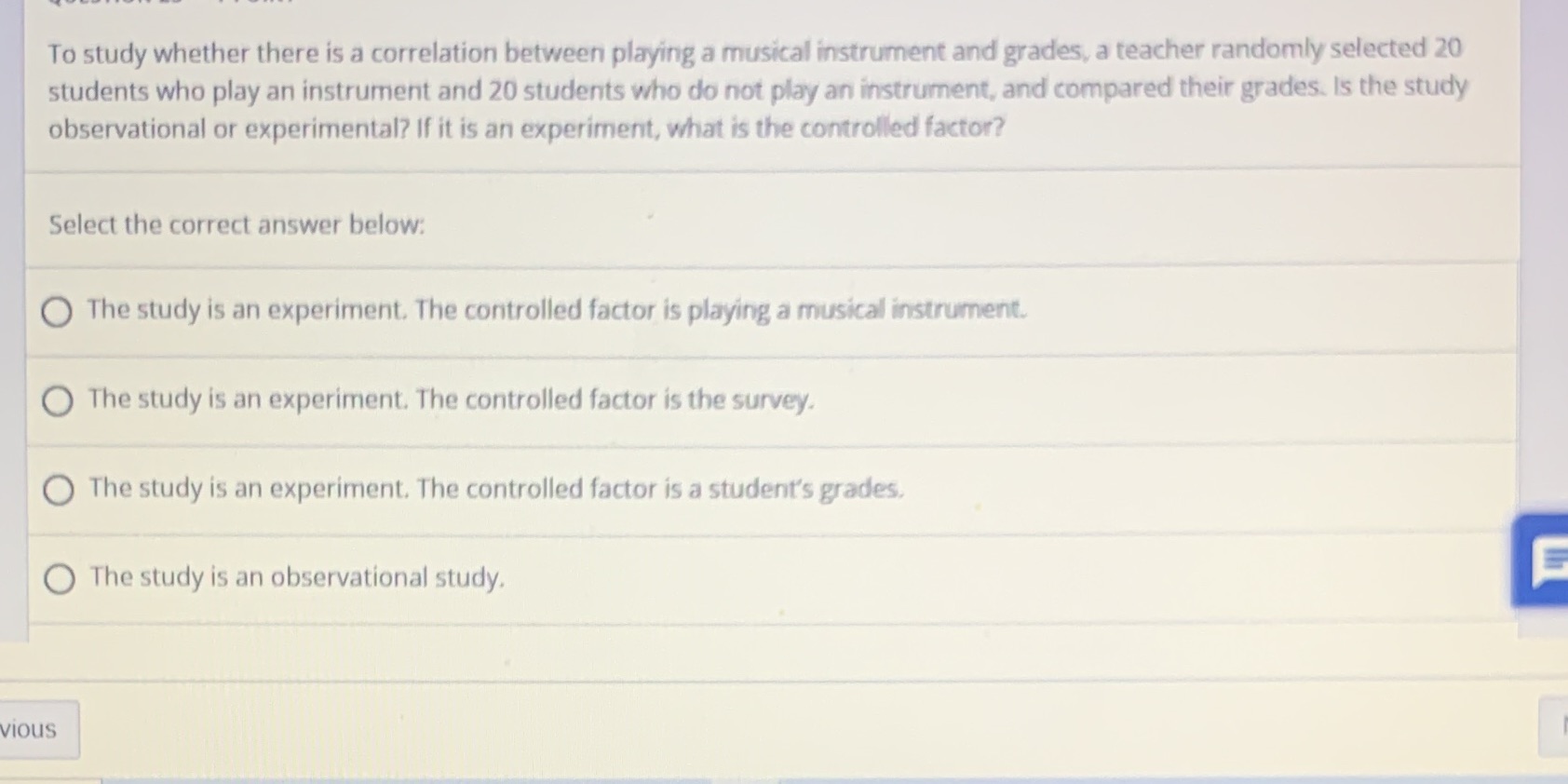  To study whether there is a correlation between playing a musical
