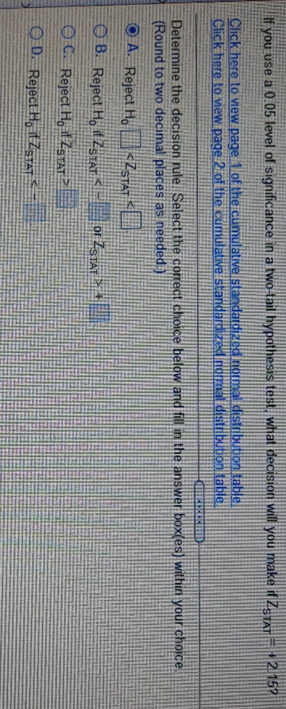 please answer this If you use a 0:05 level of significance in