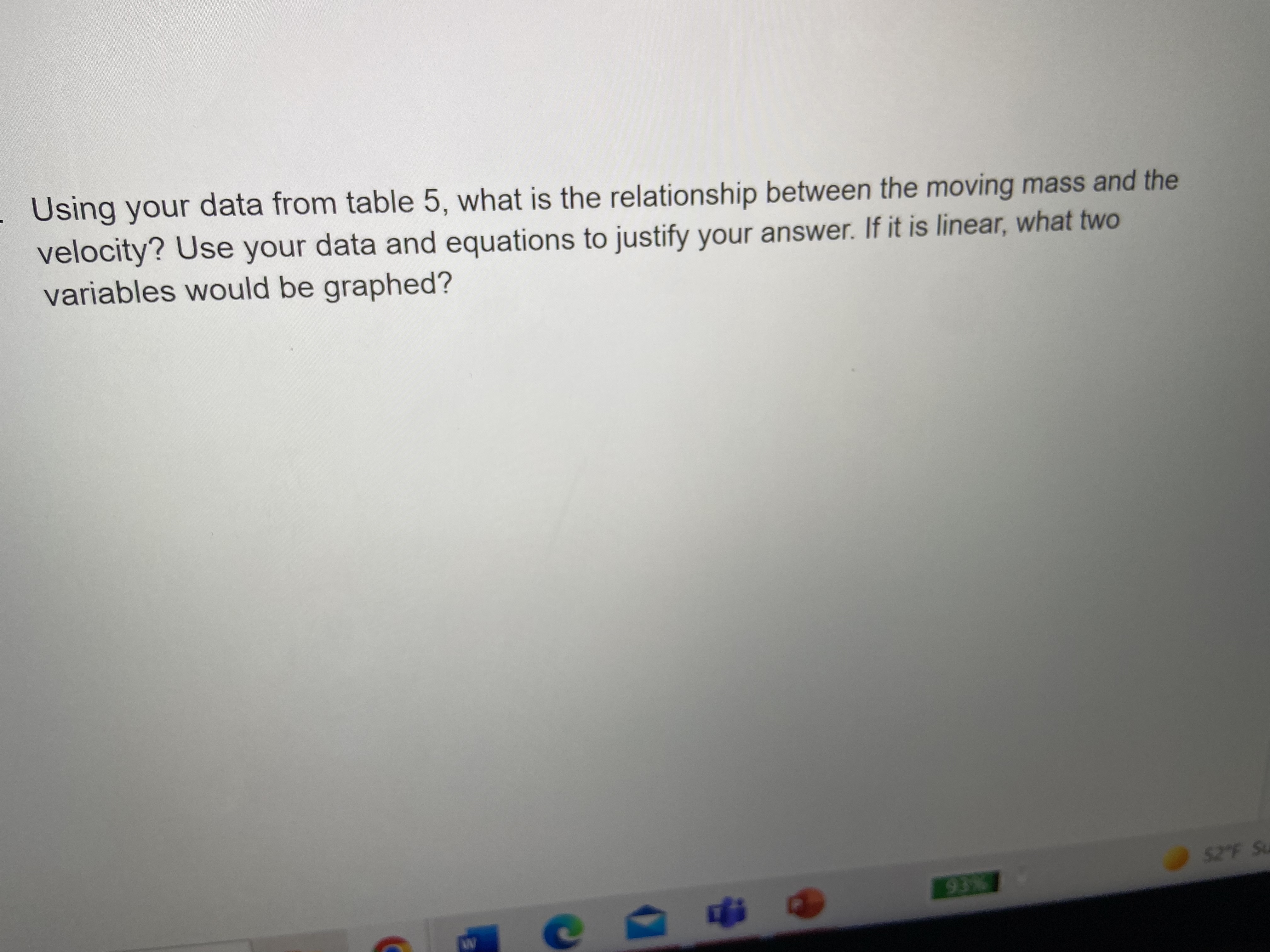 J ,i i! 7 you? data from table 5, what is