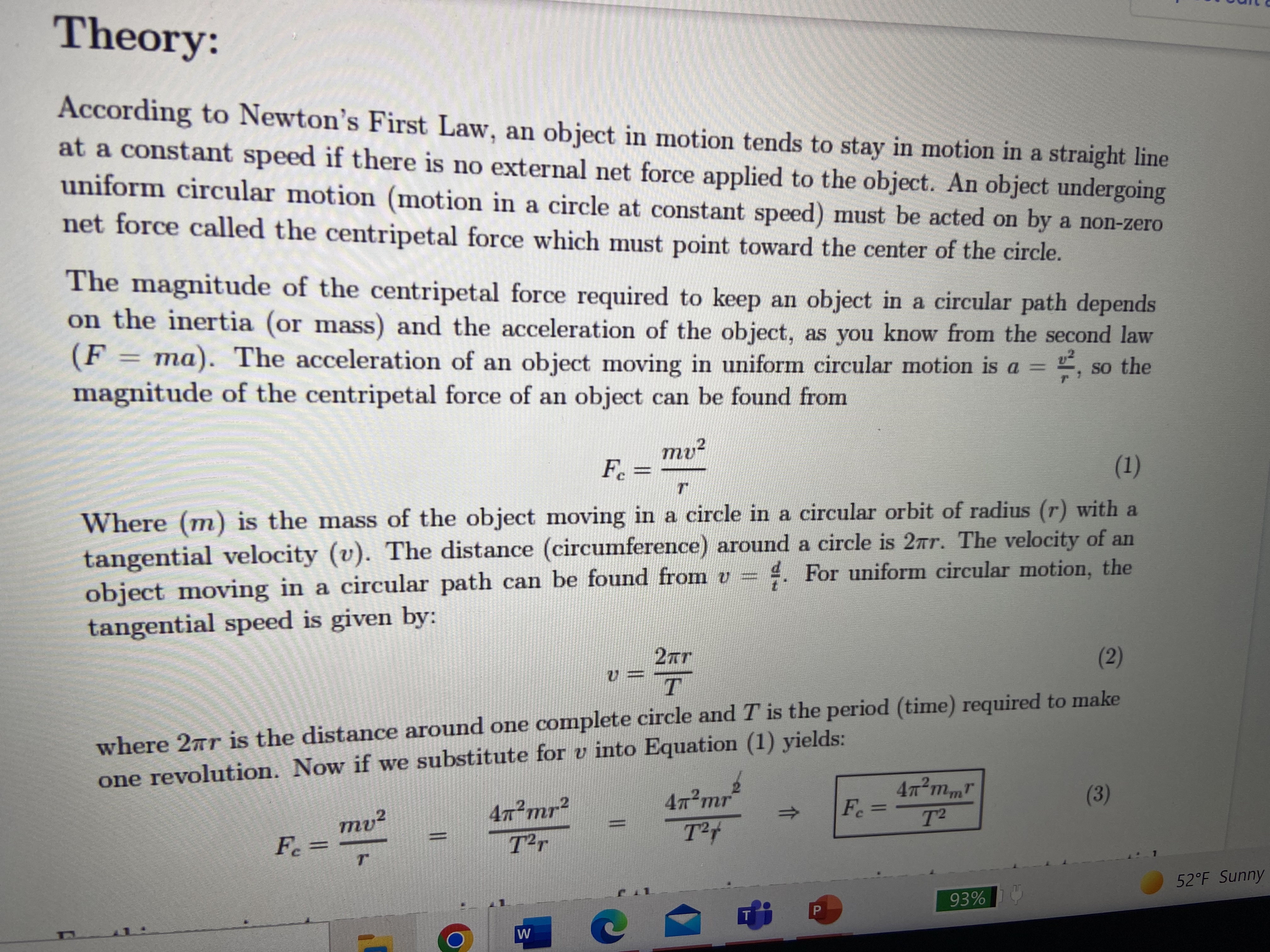 answer. If it is linear, what two variables would be graphed? 93%