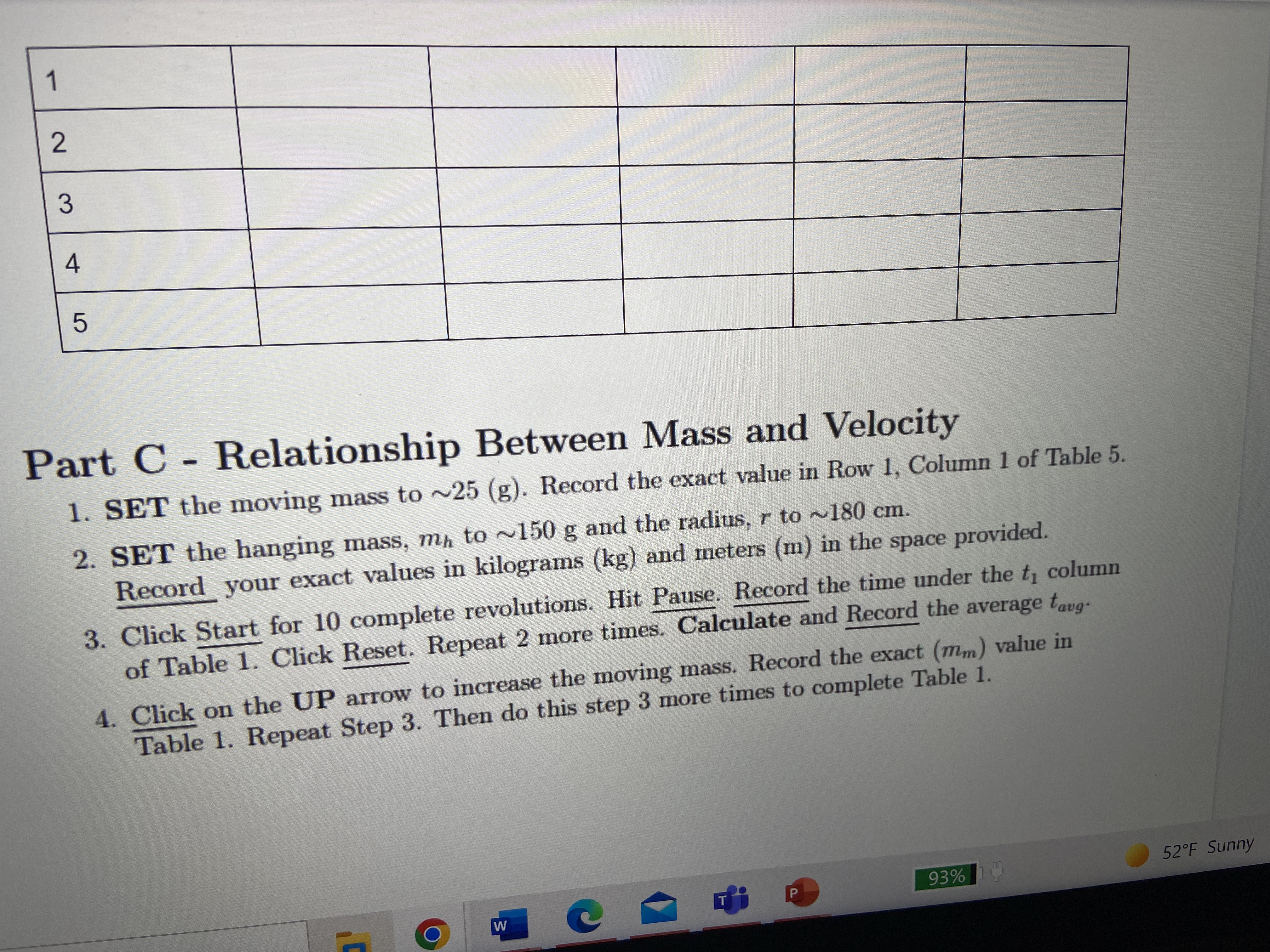 effect on velocity of the stopper, and the moving mass and the