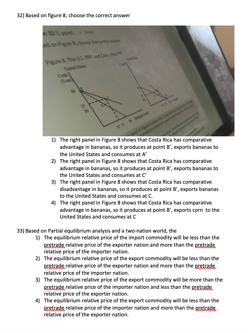 answer 1i 2i 3i 4i There is beneficial trade between the two