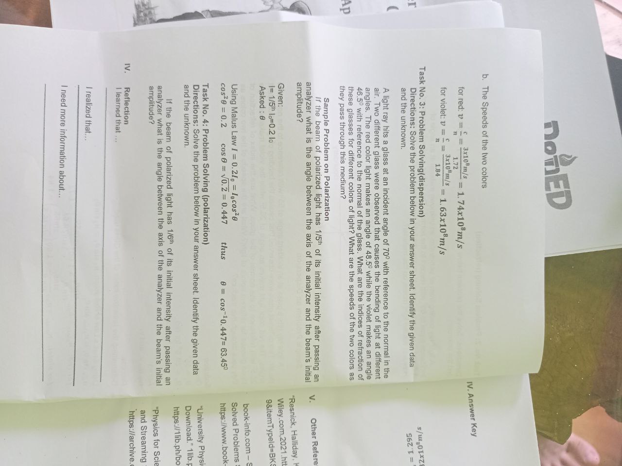 40 cm GENERAL PHYSICS 2 ACTIVITY SHEET Asked : 01 =? Problem-Solving