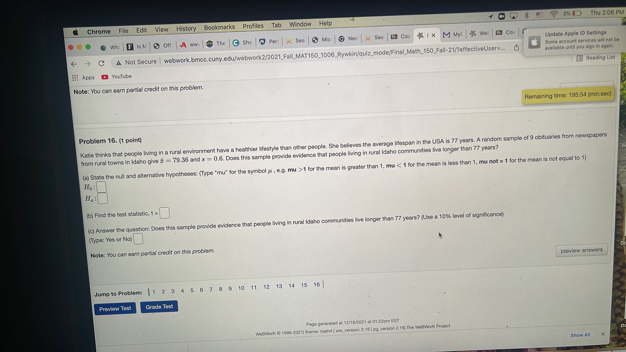 Chrome File Edit View History Bookmarks Profiles Tab Window Help 1