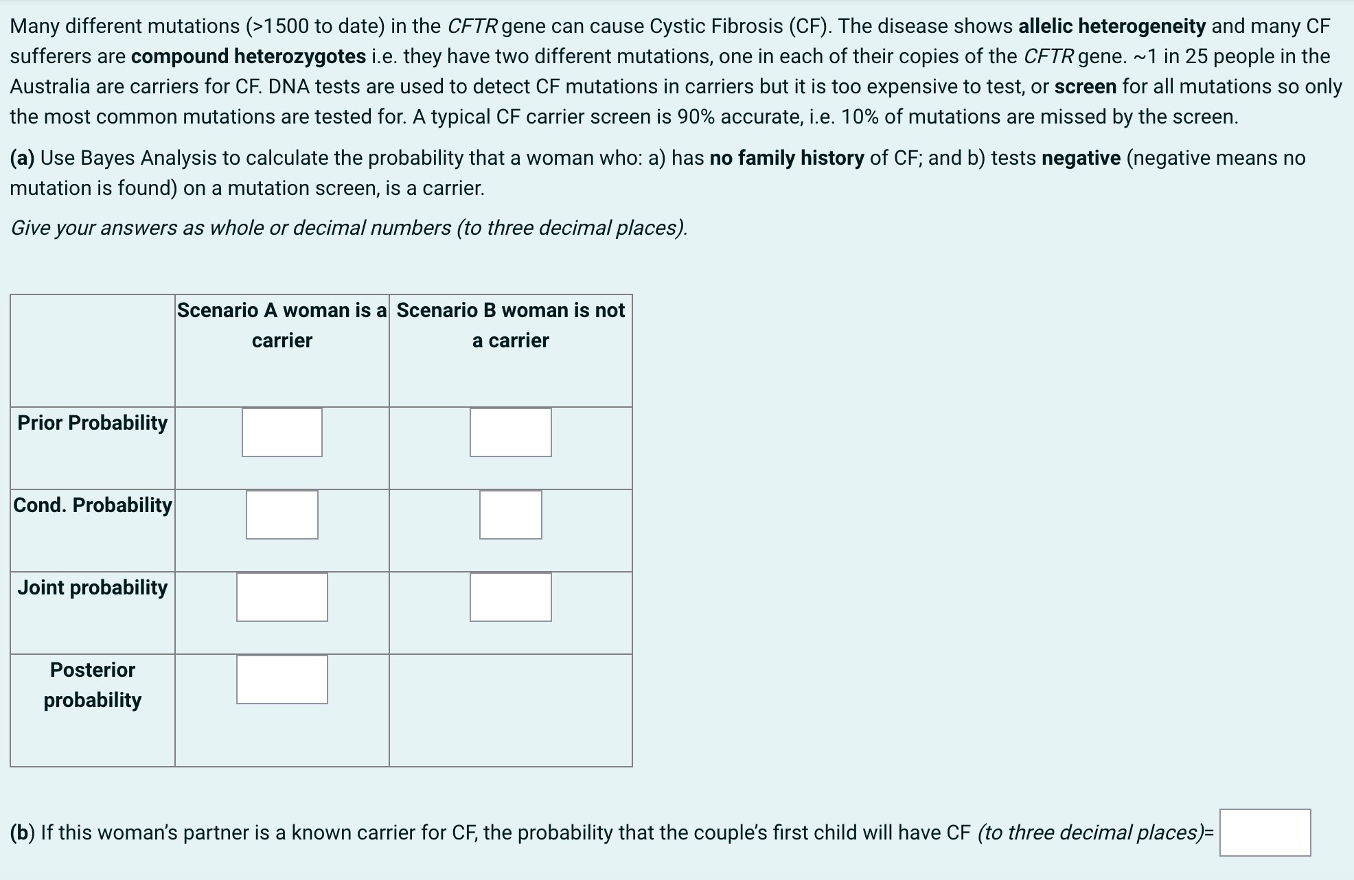 Many different mutations (>1 500 to date) in the CF TR