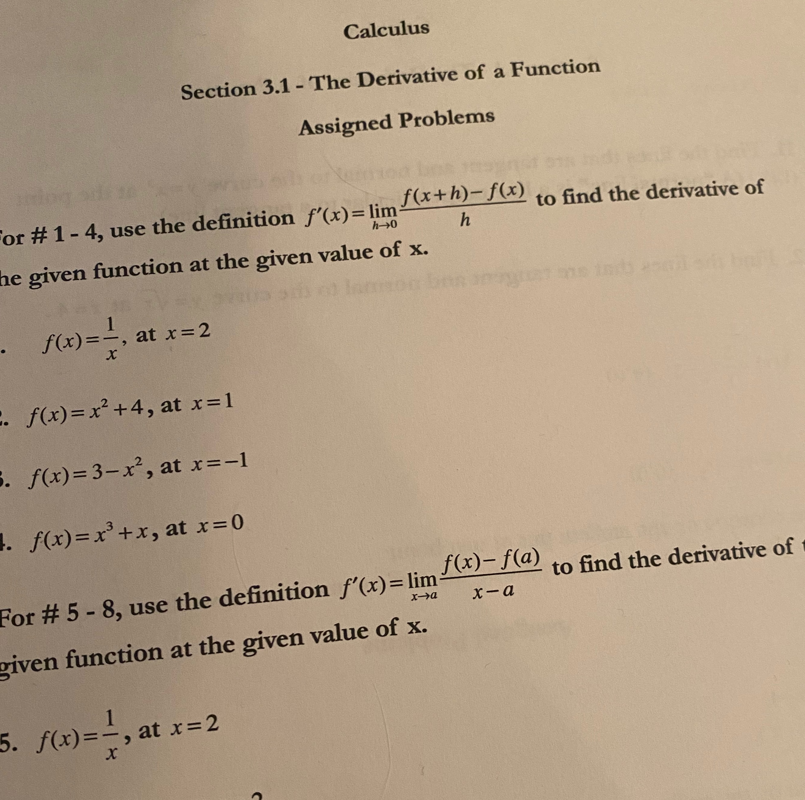 Please walk me through every step for solving 1, 4, and 5