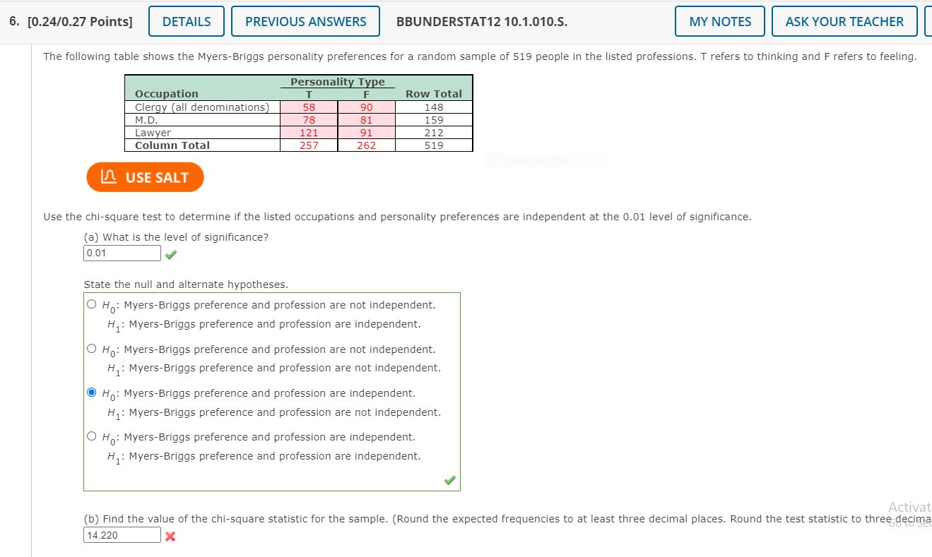 Mr. Acosta, a sociologist, is doing a study to see if there
