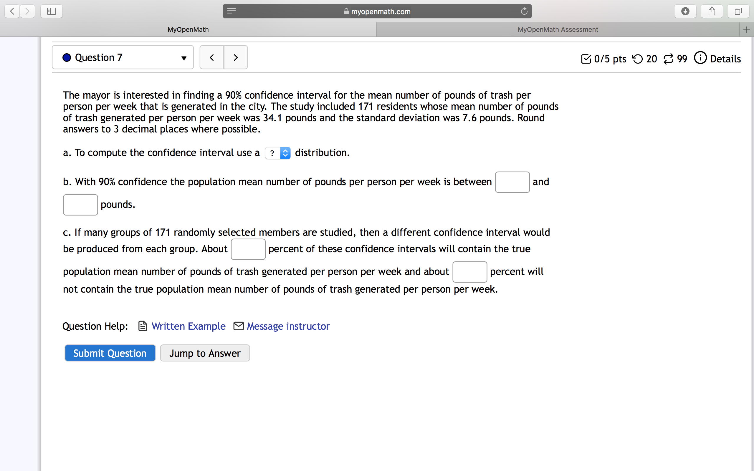 47 textbooks' weights, and find they have a mean weight of 70