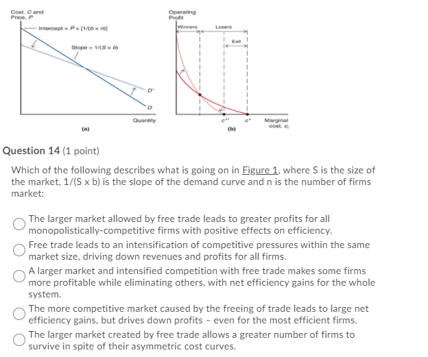Question 14 (1 point) Which of the following describes what is going