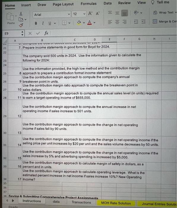 Draw Formulas Insert Data Review View Page Layout Home Tell me 12