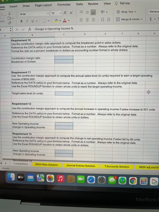 company's annual 9 breakeven point in units. Use the contribution margin ratio