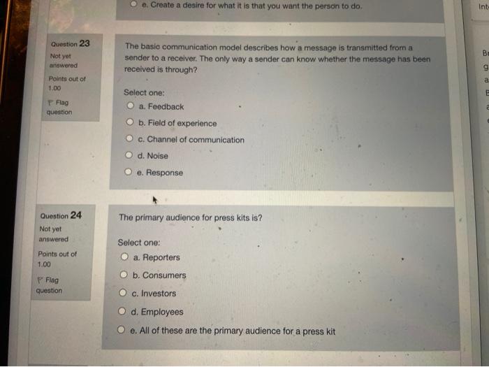  e. Create a desire for what it is that you want