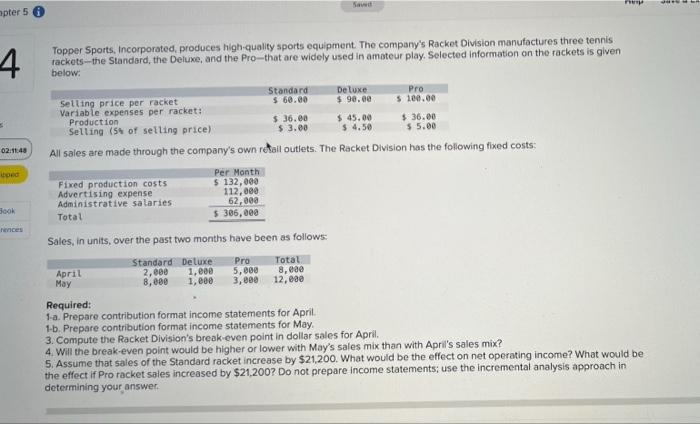 this is the data: answer all these questions. apter 5 4 s