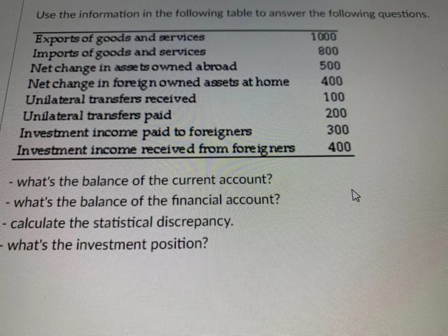 can i please get help with this question Use the information in