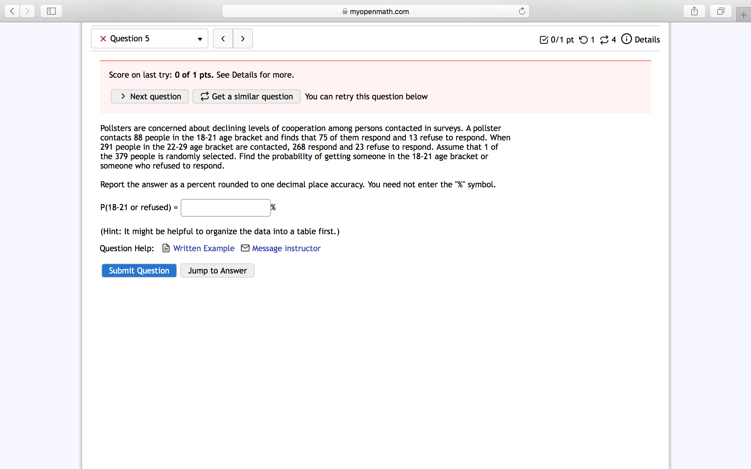 In a large population, 67% of the people have been vaccinated. If