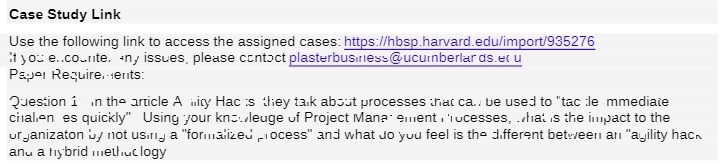  Case Study Link Use the following link to access the assigned