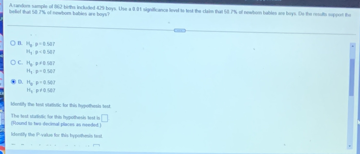 D. Fail to reject or reject null hypothesis?E. Do these results for