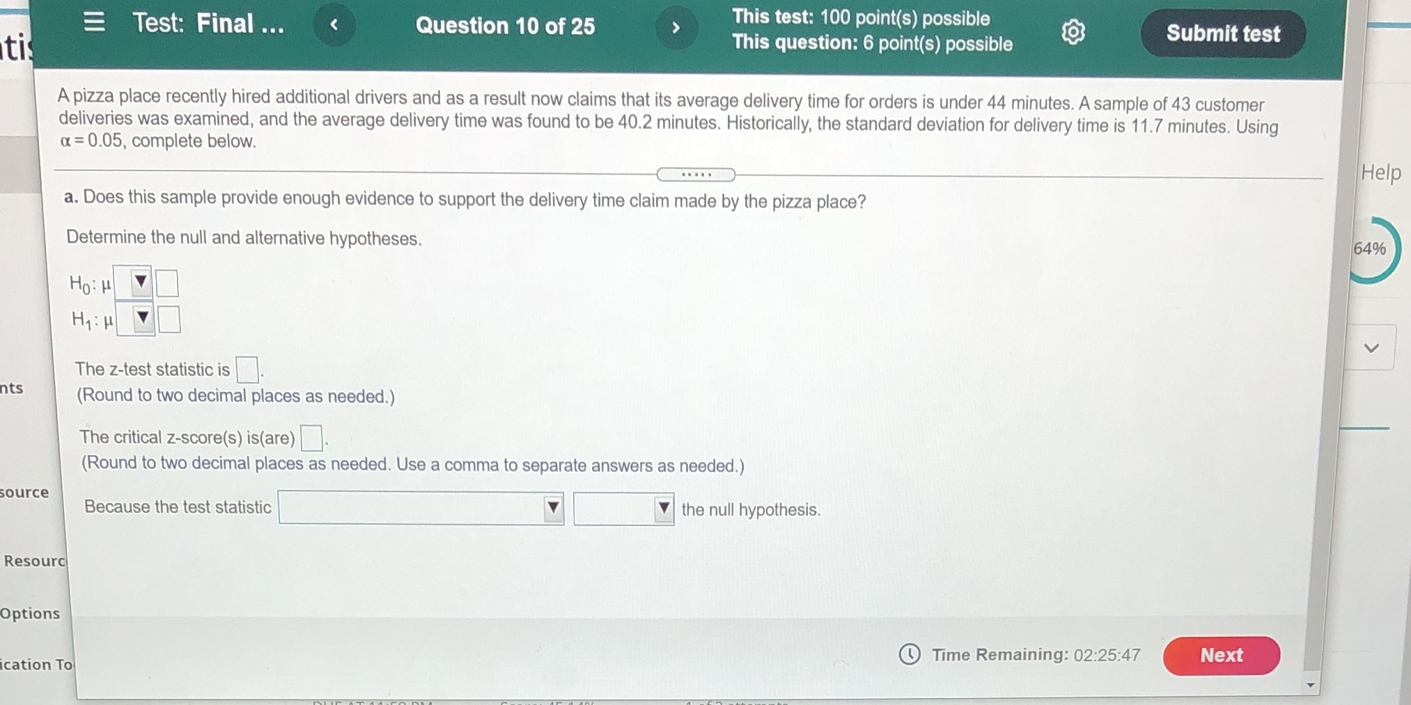  : _ . . This test: 100 point(s) possible . l